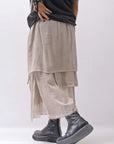 【studio b3】 ASYMMETRY LAYERED SKIRT MLB950_SAND OLD DYE