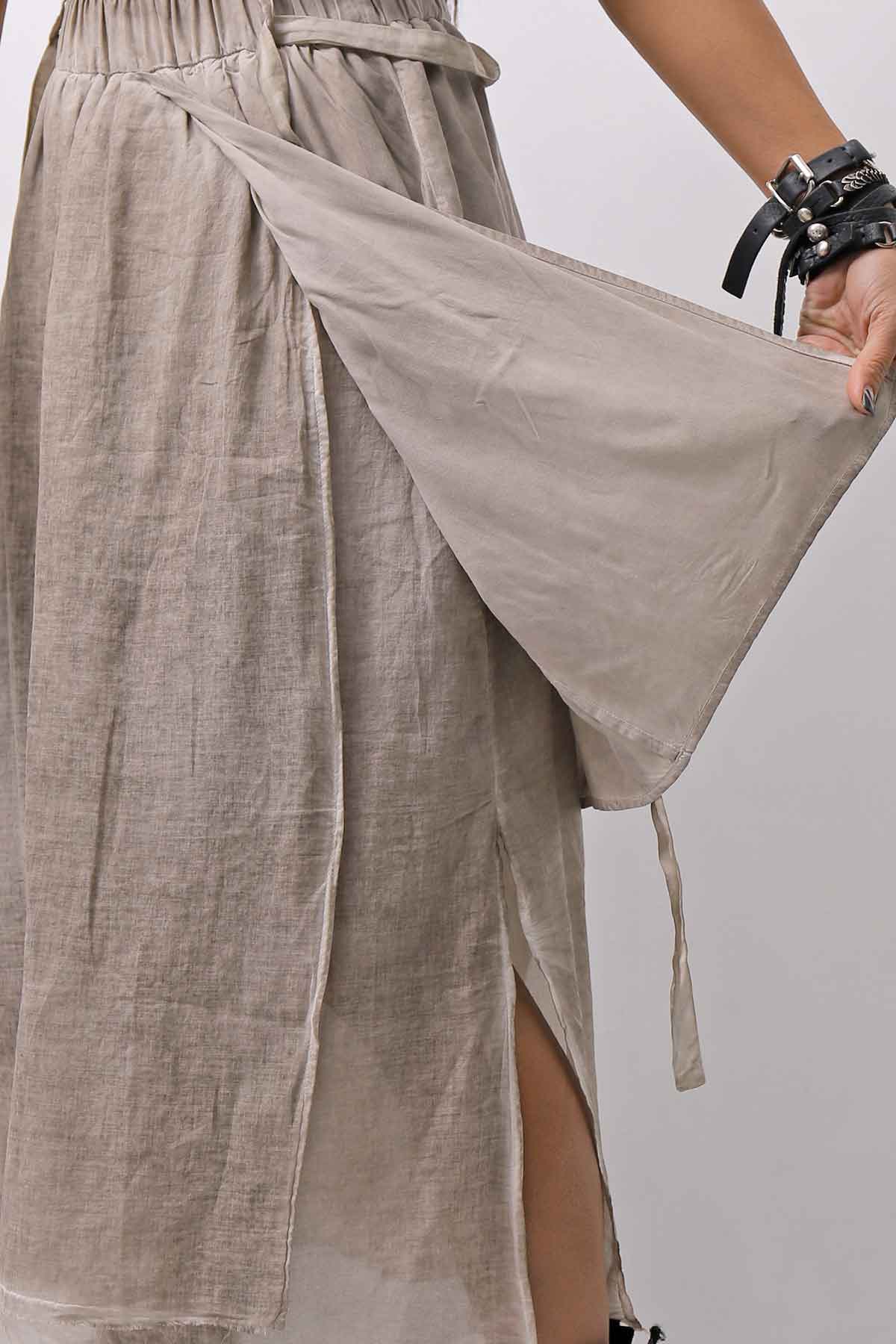 【studio b3】 ASYMMETRY LAYERED SKIRT MLB950_SAND OLD DYE