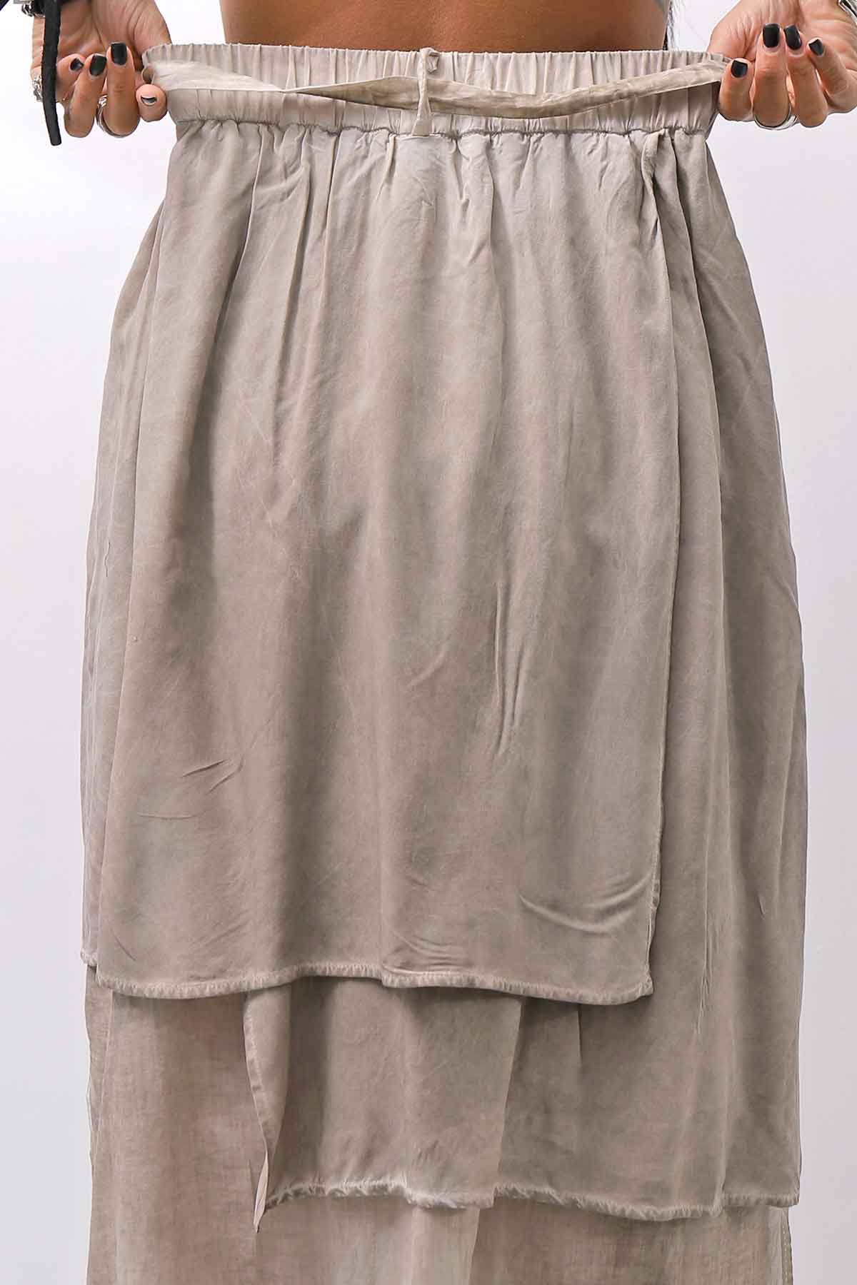 【studio b3】 ASYMMETRY LAYERED SKIRT MLB950_SAND OLD DYE
