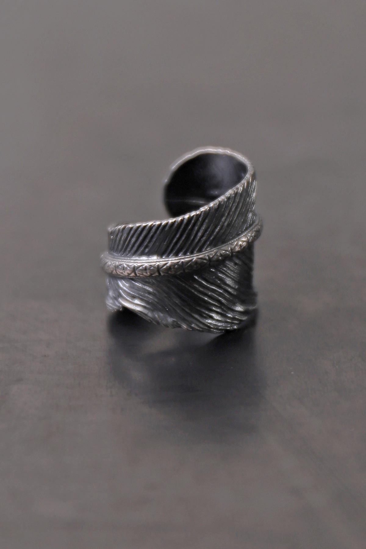 【Rusty Thought】 SILVER FEATHER RING_RT02
