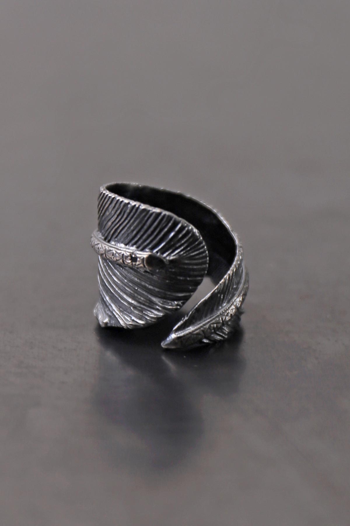 【Rusty Thought】 SILVER FEATHER RING_RT02