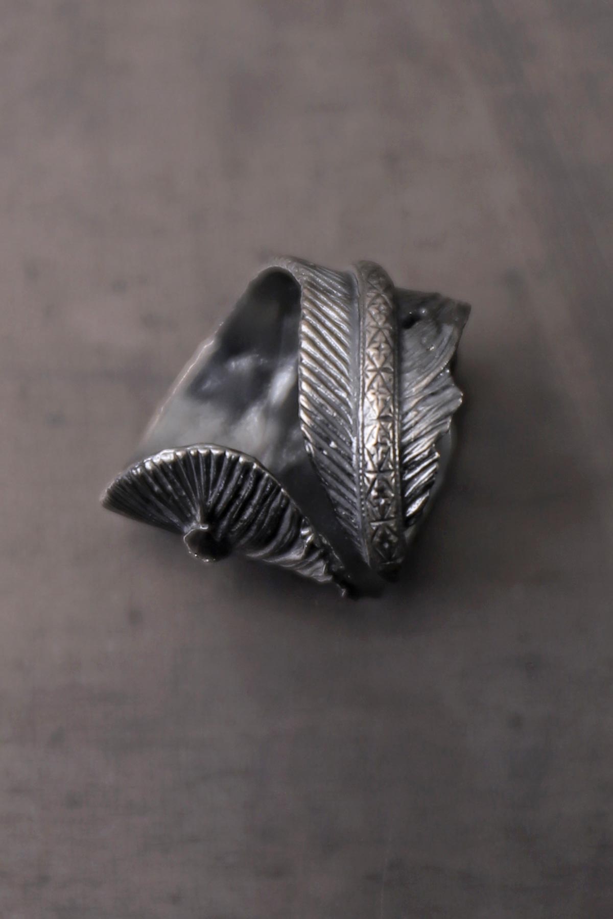 【Rusty Thought】 SILVER FEATHER RING_RT02