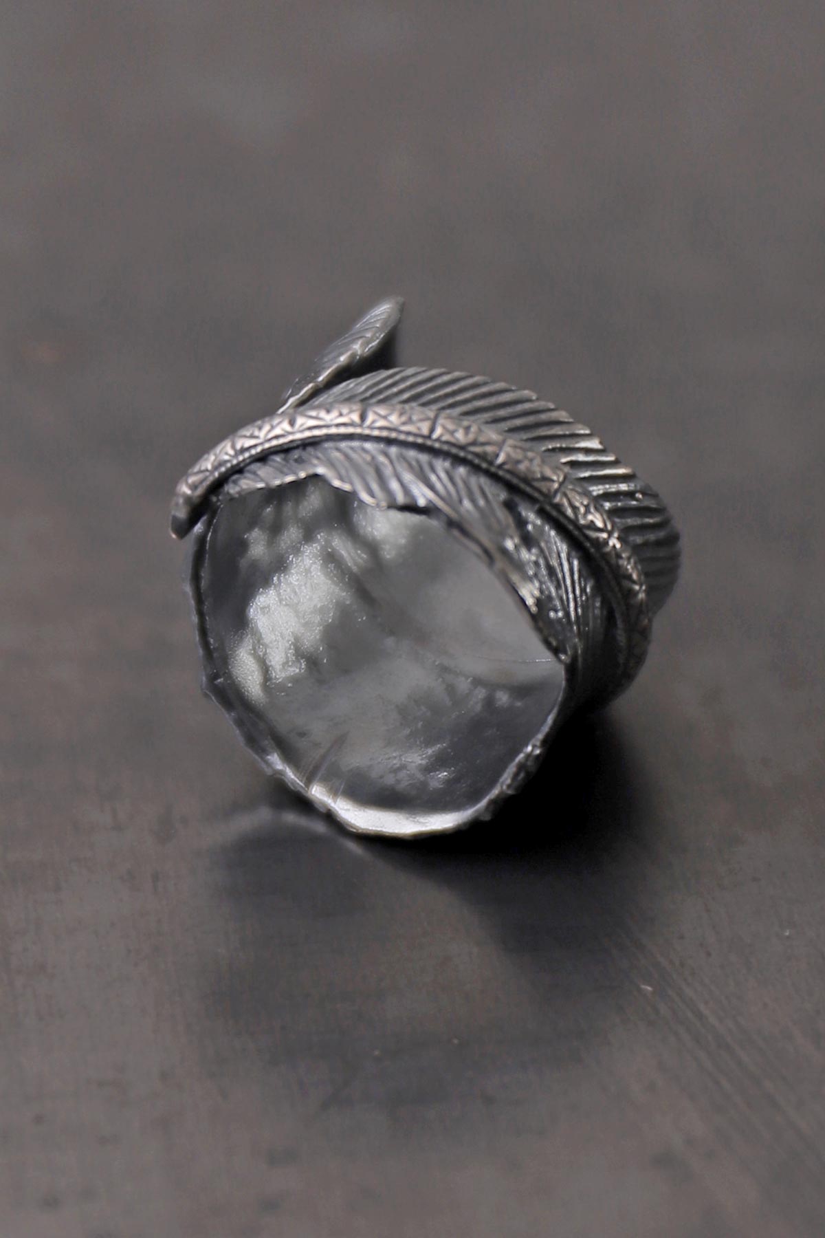 【Rusty Thought】 SILVER FEATHER RING_RT02
