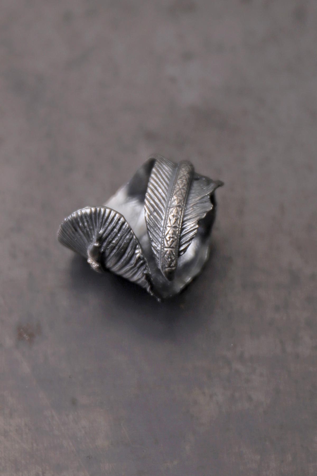 【Rusty Thought】 SILVER FEATHER RING_RT02