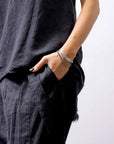 【Rusty Thought】 ENGLAVED SILVER BANGLE & CUFF CHAIN_WCB5_L