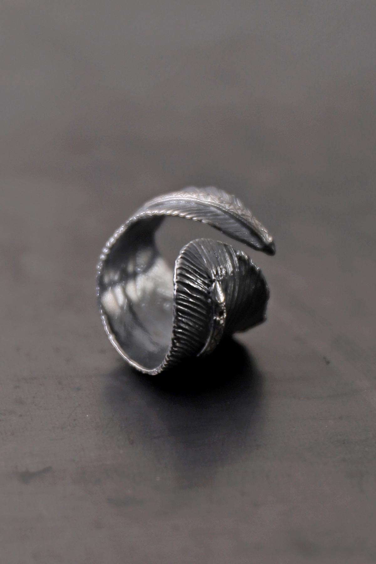 【Rusty Thought】 SILVER FEATHER RING_RT02