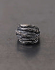 【Rusty Thought】 FLAT BRAIDED SILVER RING_RT01