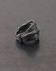 【Rusty Thought】 FLAT BRAIDED SILVER RING_RT01