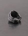 【Rusty Thought】 FLAT BRAIDED SILVER RING_RT01