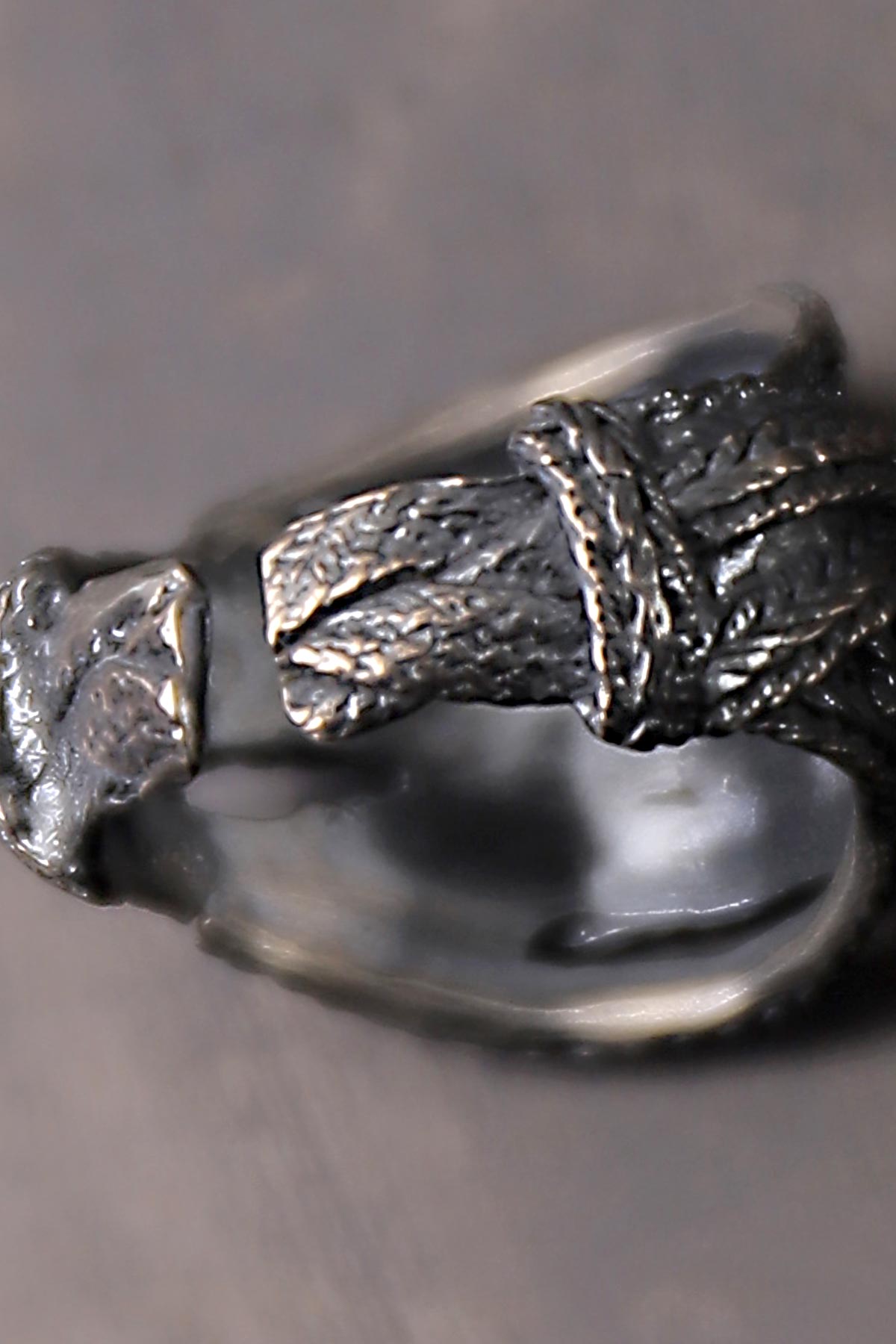 【Rusty Thought】 FLAT BRAIDED SILVER RING_RT01