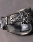 【Rusty Thought】 FLAT BRAIDED SILVER RING_RT01