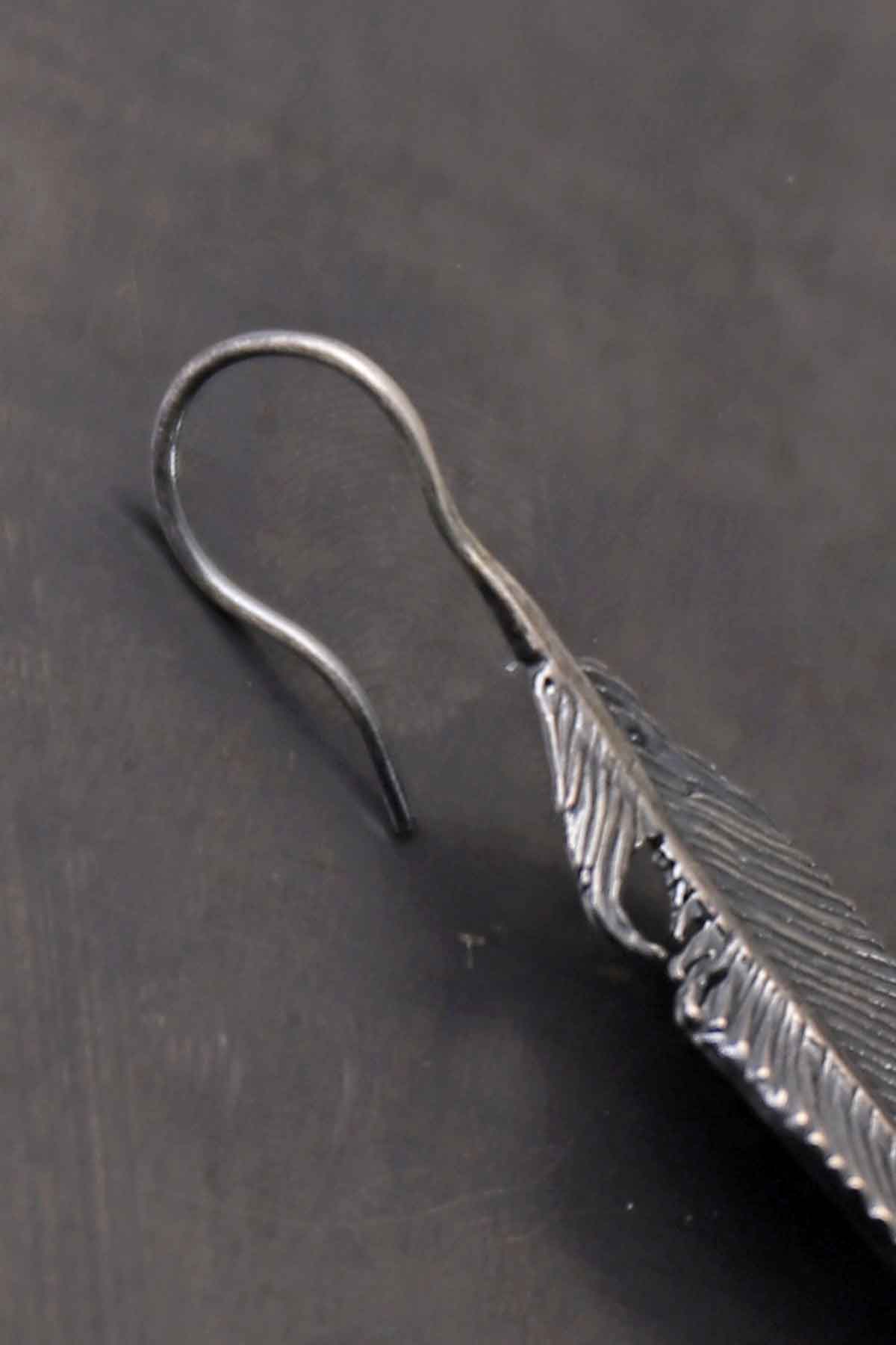 【Rusty Thought】 SILVER FEATHER EARRING_RT05