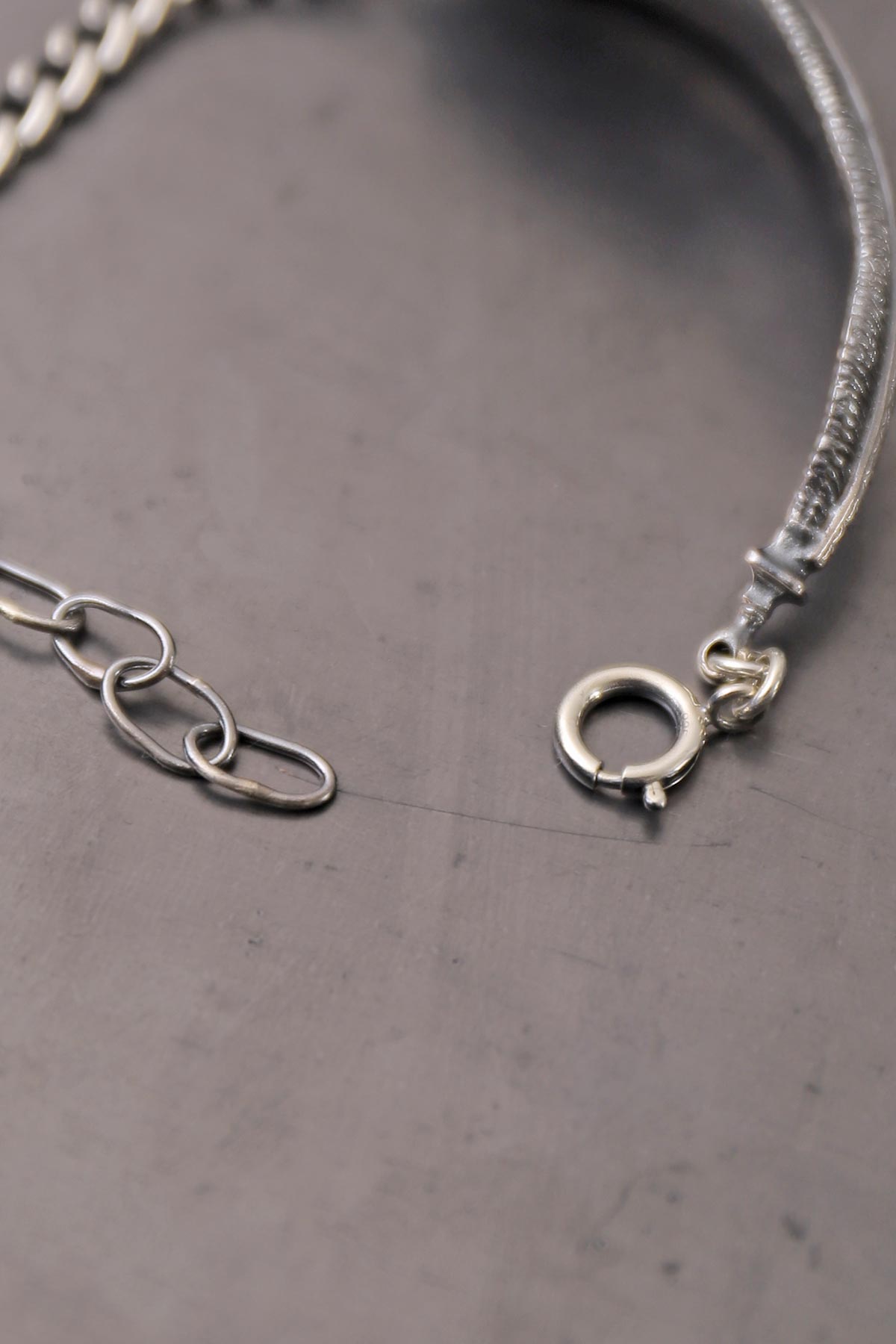 【Rusty Thought】 SILVER FEATHER CHAIN BRACELET_RT06