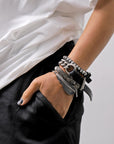 【Rusty Thought】 SILVER FEATHER CHAIN BRACELET_RT06