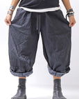 【RUNDHOLZ】 UNISEX COTTON EMBOSS PRINT EASY PANTS _BLACK POPLIN PRINT