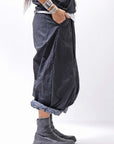 【RUNDHOLZ】 UNISEX COTTON EMBOSS PRINT EASY PANTS _BLACK POPLIN PRINT