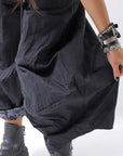 【RUNDHOLZ】 UNISEX COTTON EMBOSS PRINT EASY PANTS _BLACK POPLIN PRINT