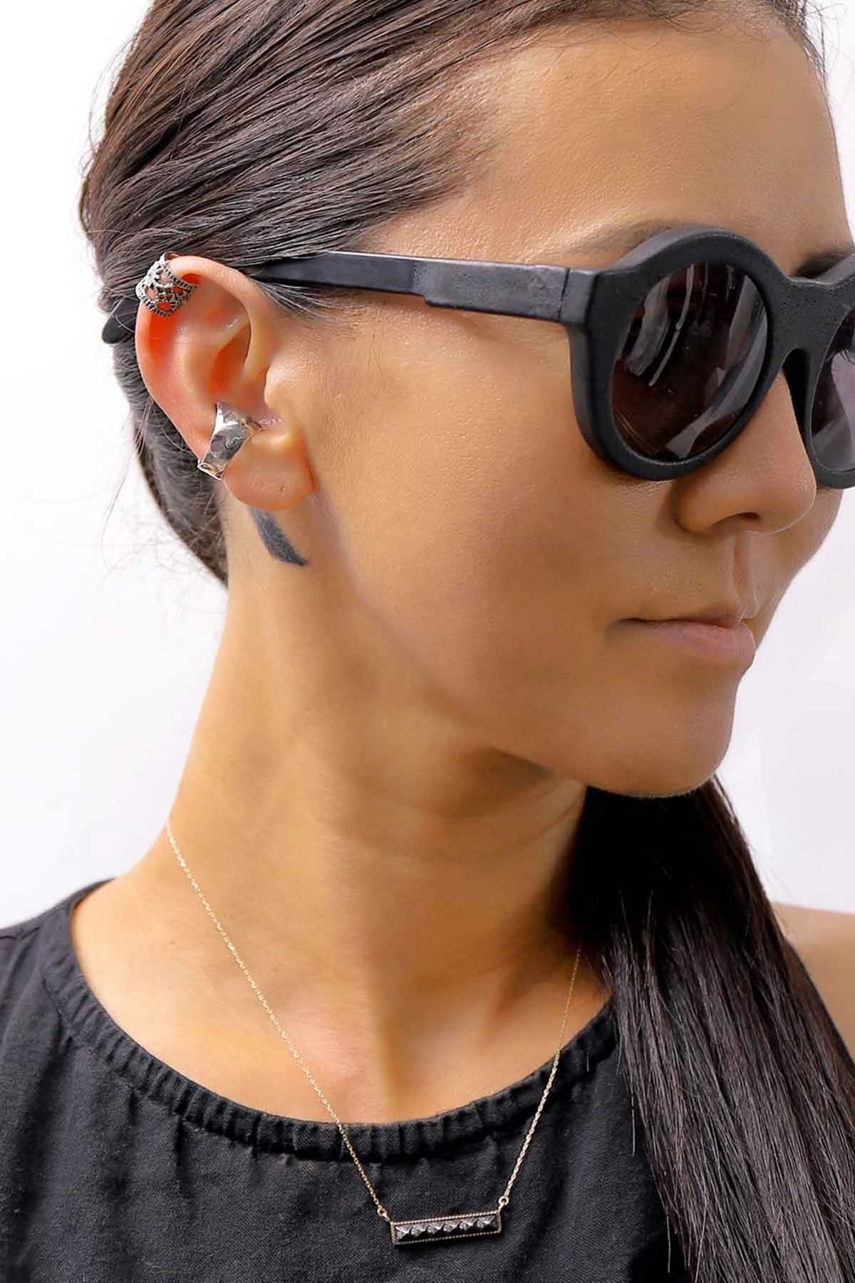 【Rusty Thought】 LACY SILVER EAR CUFF_LC-3