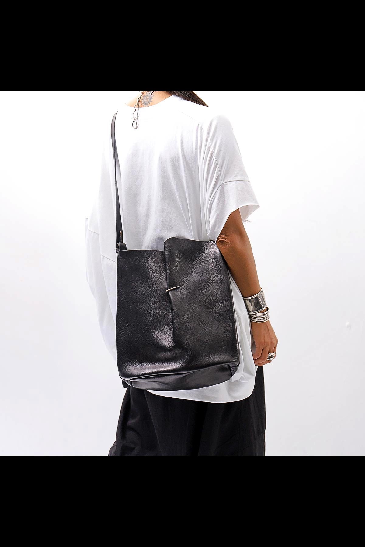 【DANIELE BASTA】 MULTI-WAY BUCKET TOTE BAG DBM013_BLACK