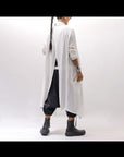 【NOSTRASANTISSIMA】 ASYMMETRY BACK CROSS CARDIGAN TS24_WHITE