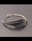 【Rusty Thought】 SILVER FEATHER CHAIN BRACELET_RT06