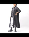 【RUNDHOLZ】 LIGHT COTTON SHIRT CARDIGAN DRESS 332 0912_BLACK