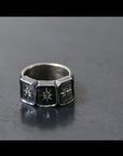 【Rusty Thought】 SQUARE DIAMOND RING 120S-PBR_SIL925+DIAMOND