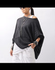 【RUNDHOLZ】 UNISEX OVER SIZED PAPER COTTON TOP _BLACK