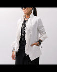 【RUNDHOLZ】 GRUNGE COTTON LACE & STRETCH JACKET _SEAFOAM FOG