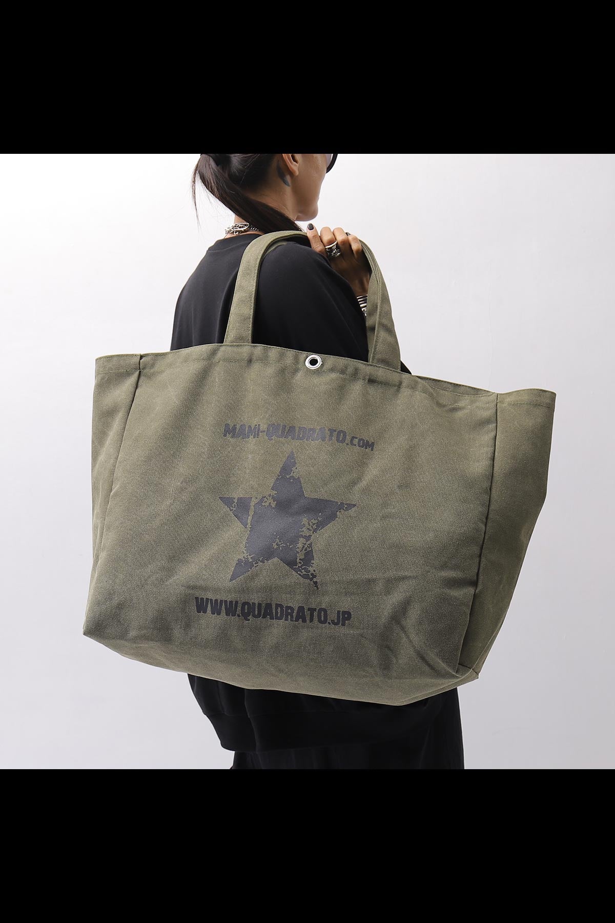 【End of SUMMER GIFT】 QUADRATO MEGA BAG_WASH KHAKI