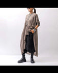 【studio b3】 ASYMMETRY TUNIC TOPS SHB2219_TRUFFLE OLD DYE