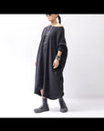 【bajra】 OVERSIZED BACK DRAPE DRESS 159QK01_BLACK