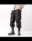 【thom/krom】 UNISEX COTTON CARGO RIB PANTS MP7_BLACK