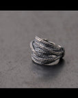 【Rusty Thought】 FLAT BRAIDED SILVER RING_RT01