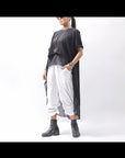 【studio b3】 COTTON LAYERED BACK LONG TOP MPB1822_BLACK