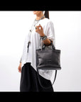 【DANIELE BASTA】 2WAY MINI TOTE HAND BAG DBM014_BLACK