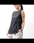 【RUNDHOLZ】 COTTON SILK STRETCH TANK 230 0825_BLACK