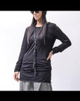 【bajra】 UNISEX W LAYERED TOP 146QK01_BLACK