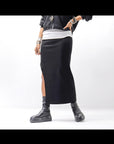 【thom/krom】 STRETCH VISCOSE SLIM FIT SKIRT WSK98_BLACK