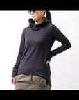 【bajra】 UNISEX SUPER STRETCH COTTON HOODIE TOP 150QK03_BLACK