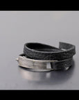 【GOTI】 SILVER PLATE & LEATHER BANGLE_BR503
