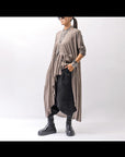 【studio b3】 ASYMMETRY TUNIC TOPS SHB2219_TRUFFLE OLD DYE