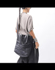 【DANIELE BASTA】 UNISEX 2WAY PATCHWORK SHOULDER BAG_BLACK