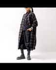 【bajra】 UNISEX BACK DRAPE SHIRT COAT 155QB01_BLACK