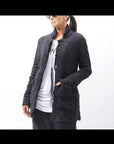【studio b3】 UNISEX CRINKLED SOFT COTTON CARDIGAN JACKET RBB1971_BLACK