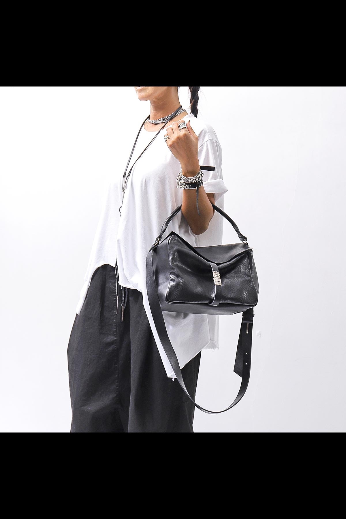 新品　DANIELE BASTA　ブルレザー×シルバー925 　ショルダーバッグ Amazon | 7645-OK 日本製 本革 ショルダーバッグ レディース