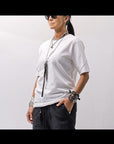 【thom/krom】 UNISEX REGULAR FIT COTTON TEE MTS924_OFF WHITE