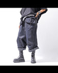 【RUNDHOLZ】 DENIM GLOSS WIDE SARRUEL PANTS 206_INDIGO BLACK GLOSS