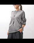 【thom/krom】 UNISEX STRETCH COTTON REGULAR FIT LONG SLEEVE TOPS MTS960_COLD DYE GREY