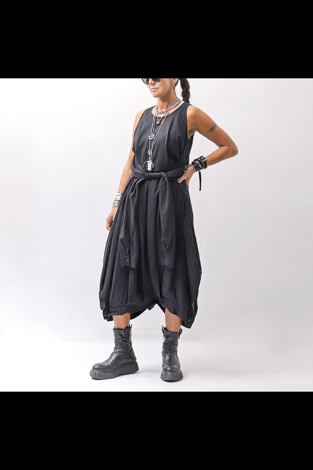 【studio b3】 MULTI-WAY PANTS&amp;SKIRT DRESS NB2088_BLACK